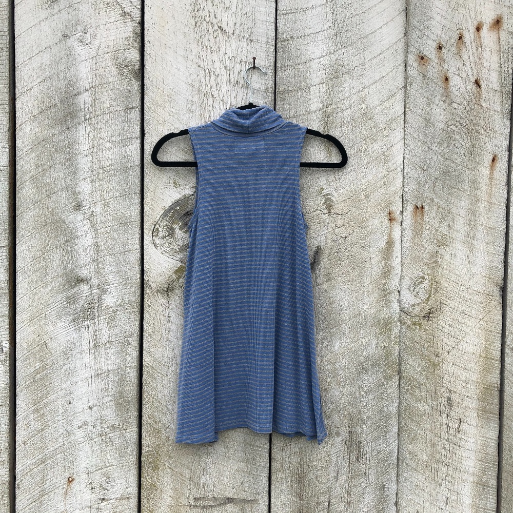 Anthropologie | Puella blue turtle neck tank top - Picture 2 of 5